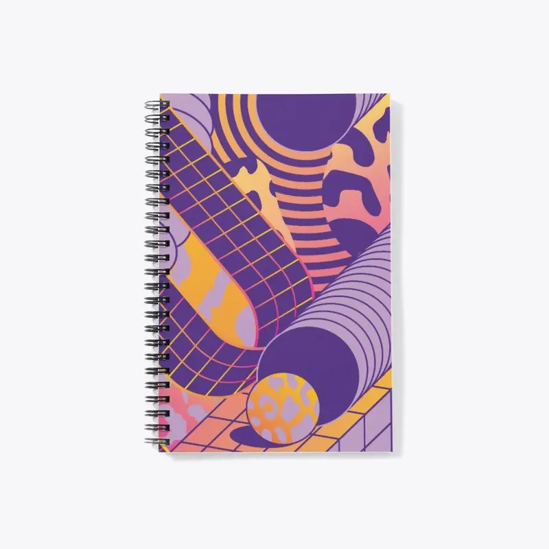 Abstract art colorful notebook