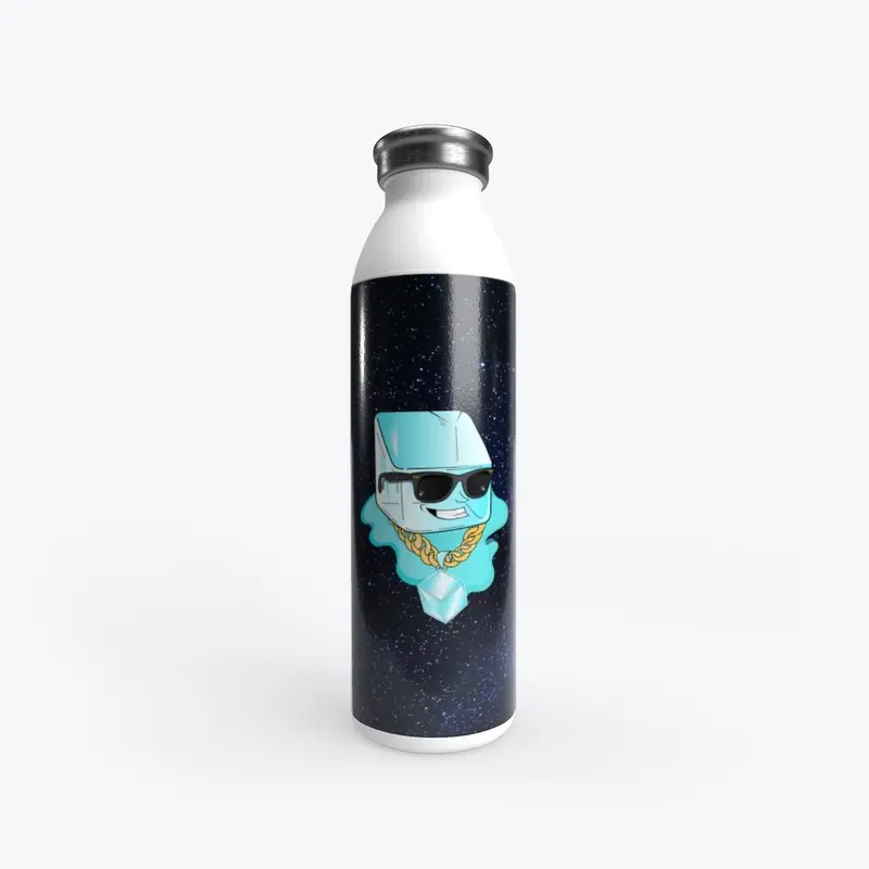 iced out ice cube galaxy water bottle