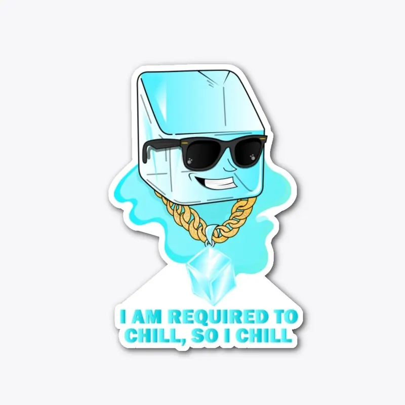 Iced out ice cube sticker