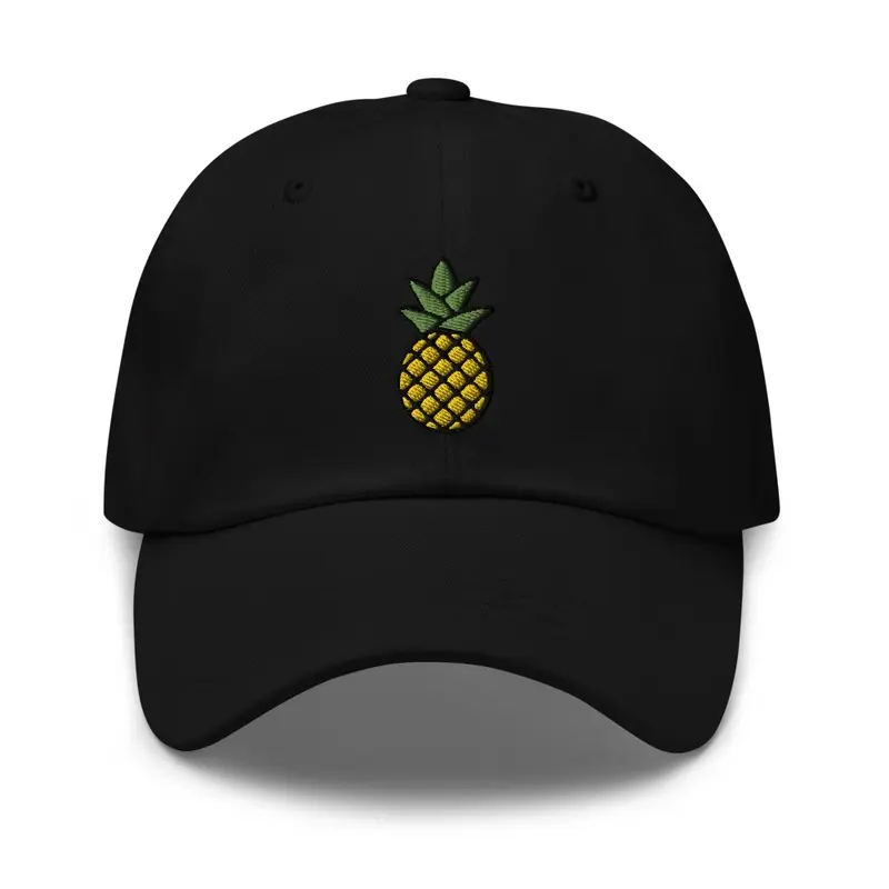 Pineapple/tropical/white text