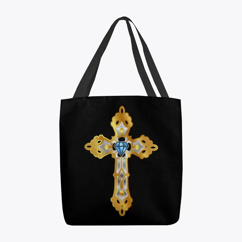 Gold cross tote