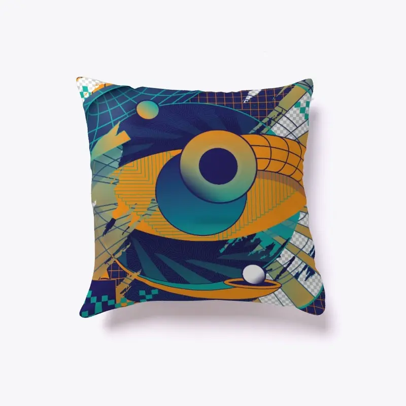 colorful art pillow